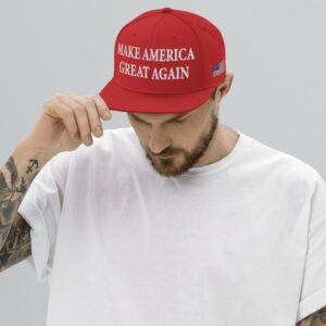 New Trump Never Surrender Red MAGA Snapback Hat Caps