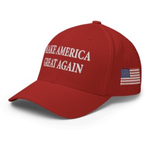 New Trump Never Surrender Red MAGA Structured Twill Cap Hat
