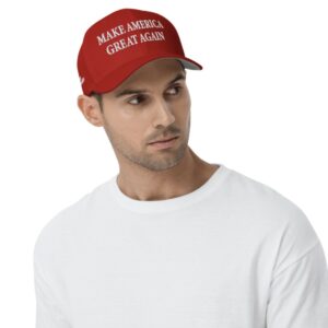 New Trump Never Surrender Red MAGA Structured Twill Cap Hats