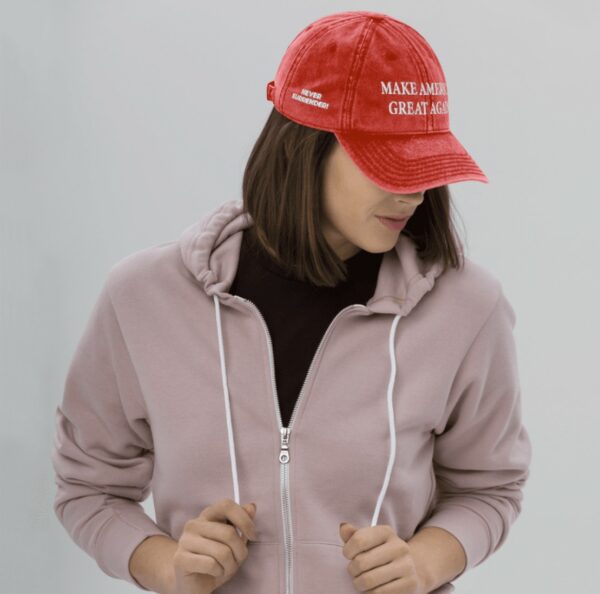 New Trump Never Surrender Red MAGA Vintage Cap Hat Women