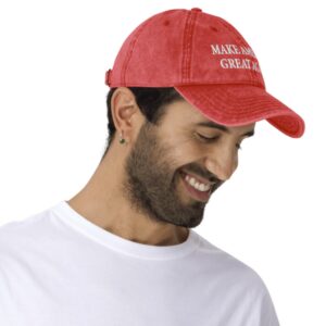 Trump MAGA 47 Red Vintage Cap Hat