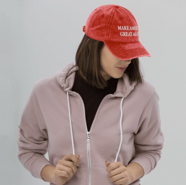 Trump MAGA 47 Red Vintage Cap Hat Women
